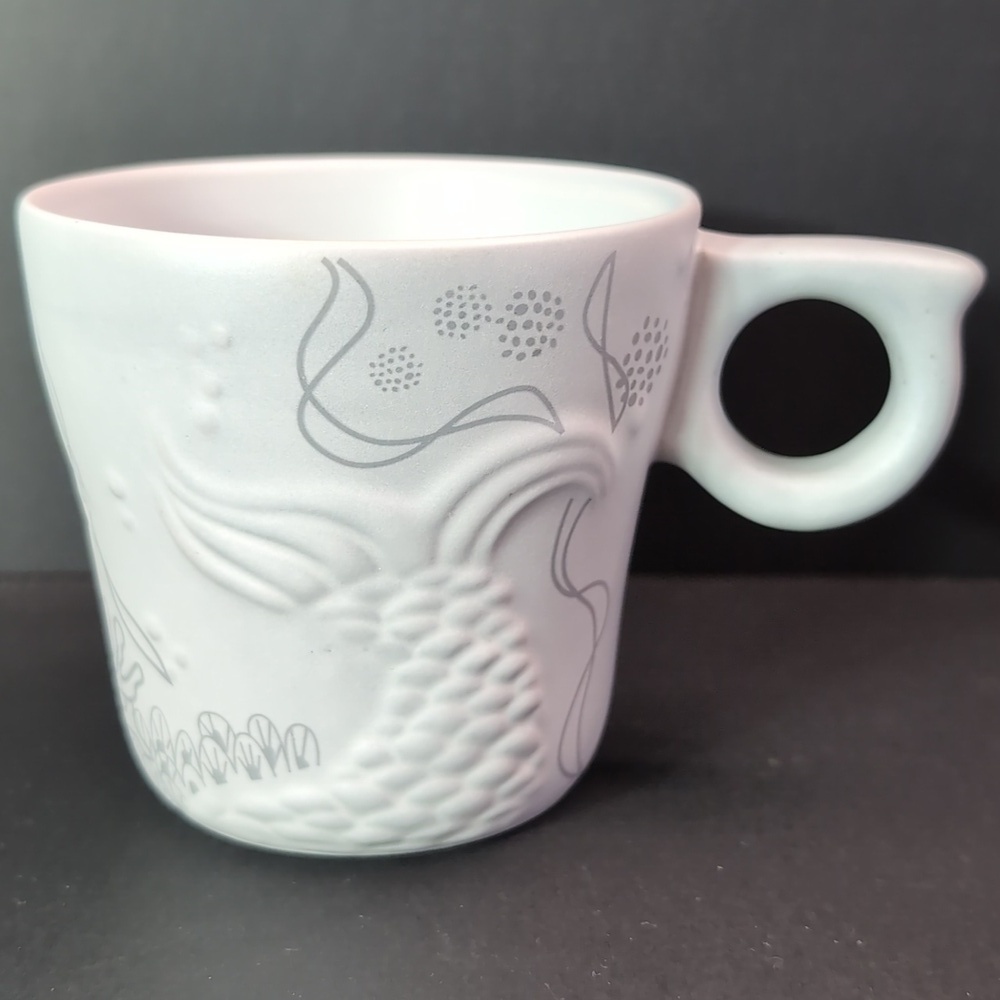 2016 Starbucks Anniversary Siren Tail 3D Gray Ceramic Coffee Mug,12 fl oz.
